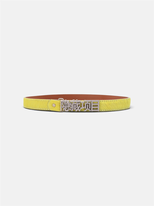 HP YELLOW COW HIDE BELT